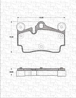 MAGNETI MARELLI 363702161393 -  Комплект тормозных колодок, дисковый тормоз